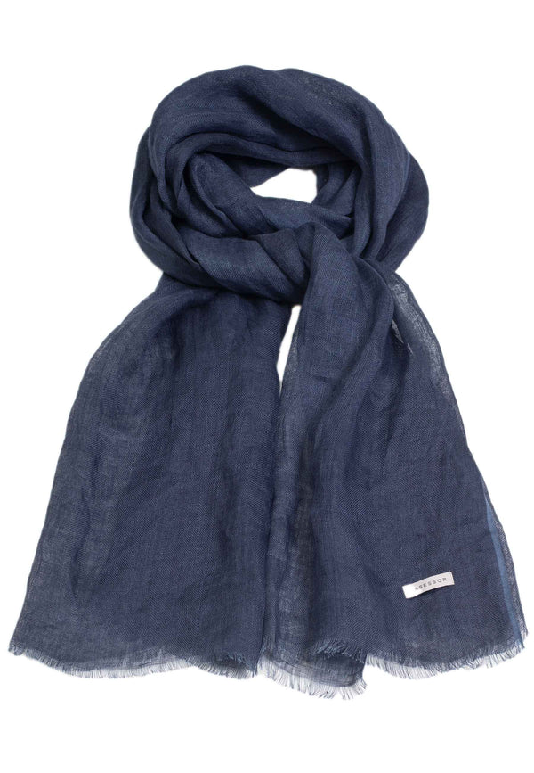 Pellavahuivi tummansininen