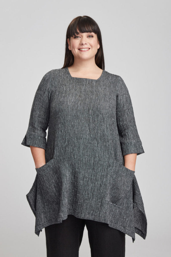 Pellavatunika Sonja harmaa